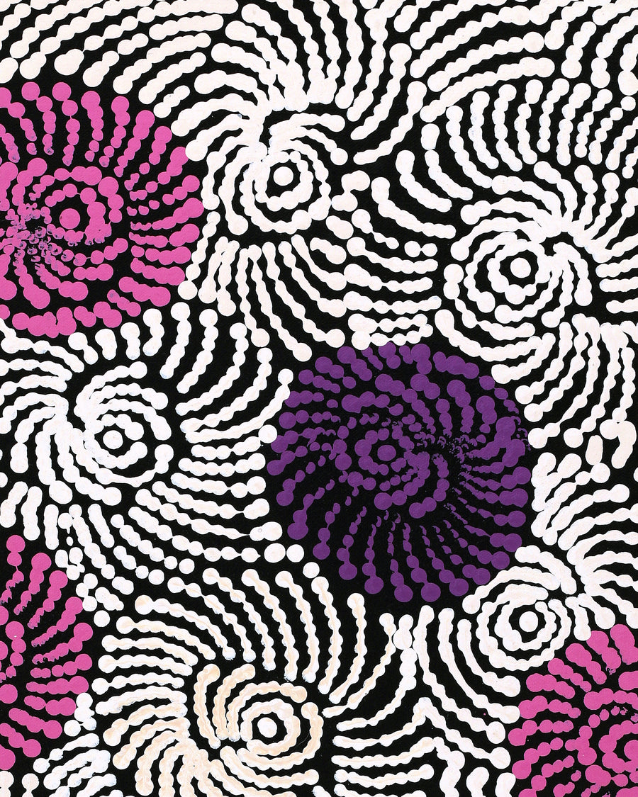 Aboriginal Artwork by Maria Nampijinpa Brown, Pamapardu Jukurrpa (Flying Ant Dreaming) - Warntungurru, 61x46cm