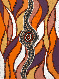 Aboriginal Artwork by Maria Nampijinpa Brown, Pamapardu Jukurrpa (Flying Ant Dreaming) - Warntungurru, 61x46cm
