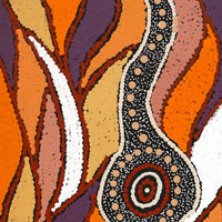 Aboriginal Artwork by Maria Nampijinpa Brown, Pamapardu Jukurrpa (Flying Ant Dreaming) - Warntungurru, 61x46cm