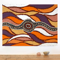 Aboriginal Artwork by Maria Nampijinpa Brown, Pamapardu Jukurrpa (Flying Ant Dreaming) - Warntungurru, 61x46cm