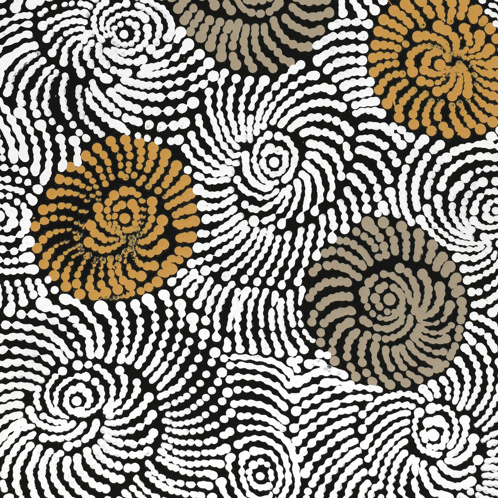 Aboriginal Artwork by Maria Nampijinpa Brown, Pamapardu Jukurrpa (Flying Ant Dreaming) - Warntungurru, 76x46cm