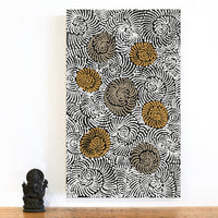 Aboriginal Artwork by Maria Nampijinpa Brown, Pamapardu Jukurrpa (Flying Ant Dreaming) - Warntungurru, 76x46cm