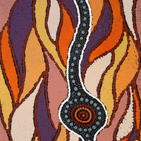 Aboriginal Artwork by Maria Nampijinpa Brown, Pamapardu Jukurrpa (Flying Ant Dreaming) - Warntungurru, 91x46cm