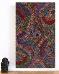 Aboriginal Artwork by Marianne Burton, Punmu Waterholes, 76x46cm