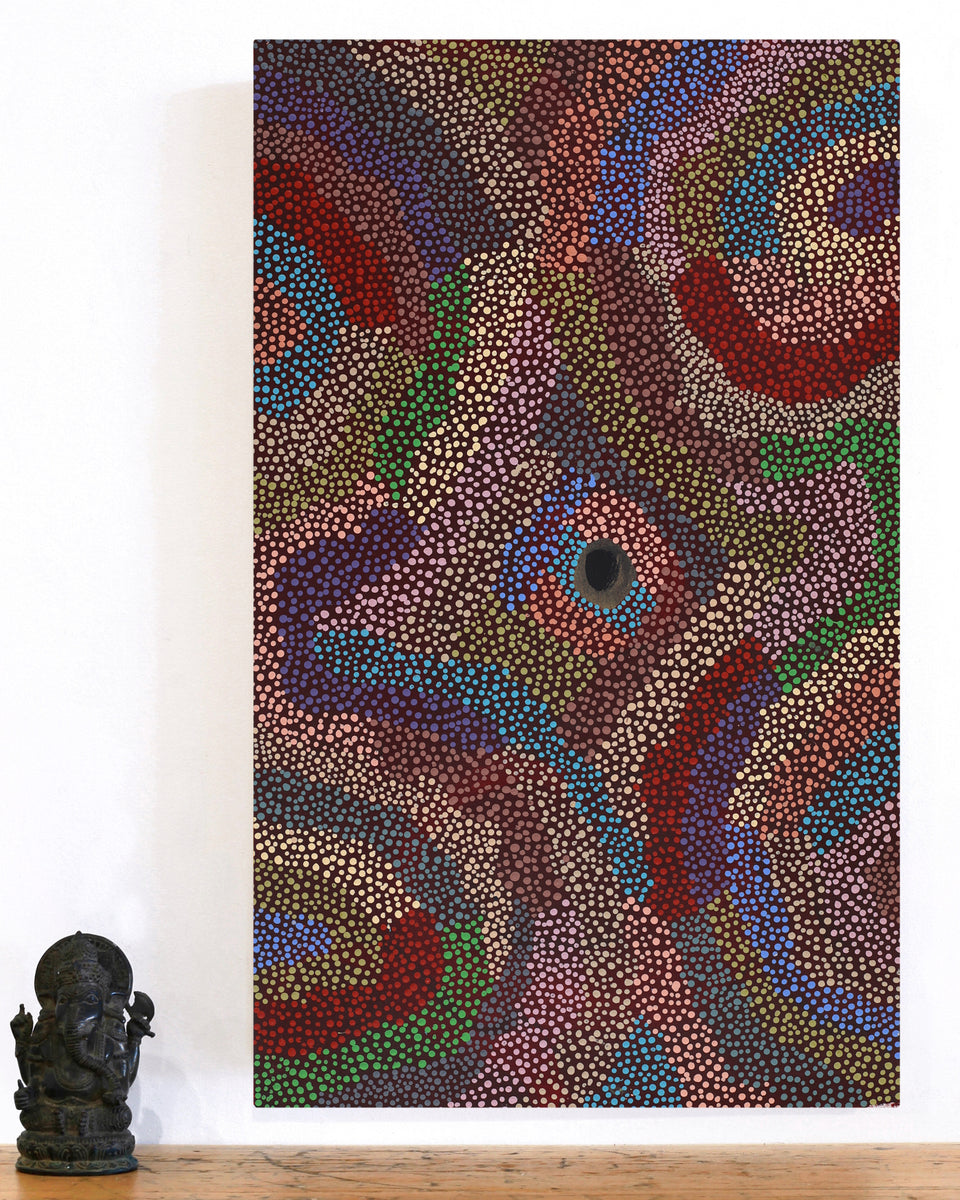 Aboriginal Artwork by Marianne Burton, Punmu Waterholes, 76x46cm