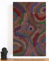 Aboriginal Artwork by Marianne Burton, Punmu Waterholes, 76x46cm