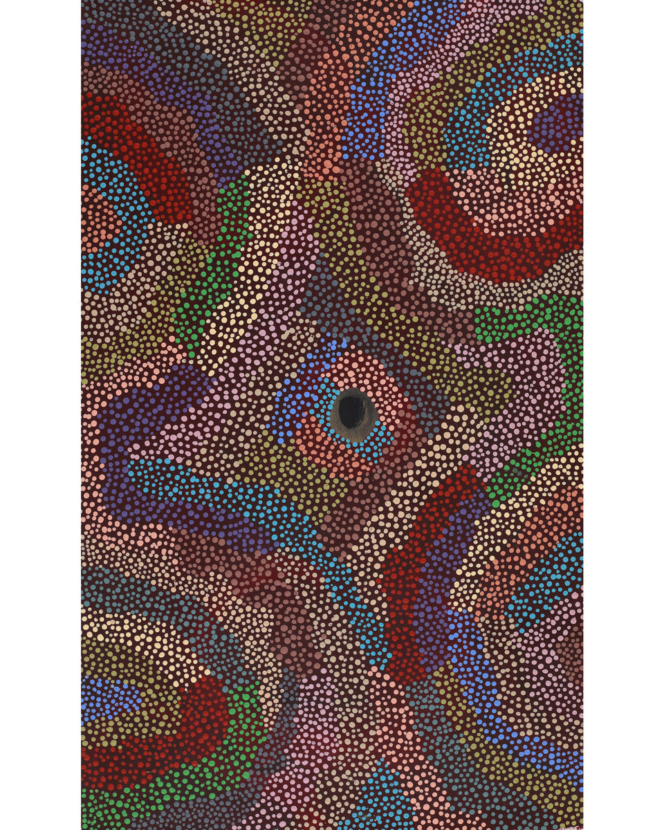 Aboriginal Artwork by Marianne Burton, Punmu Waterholes, 76x46cm