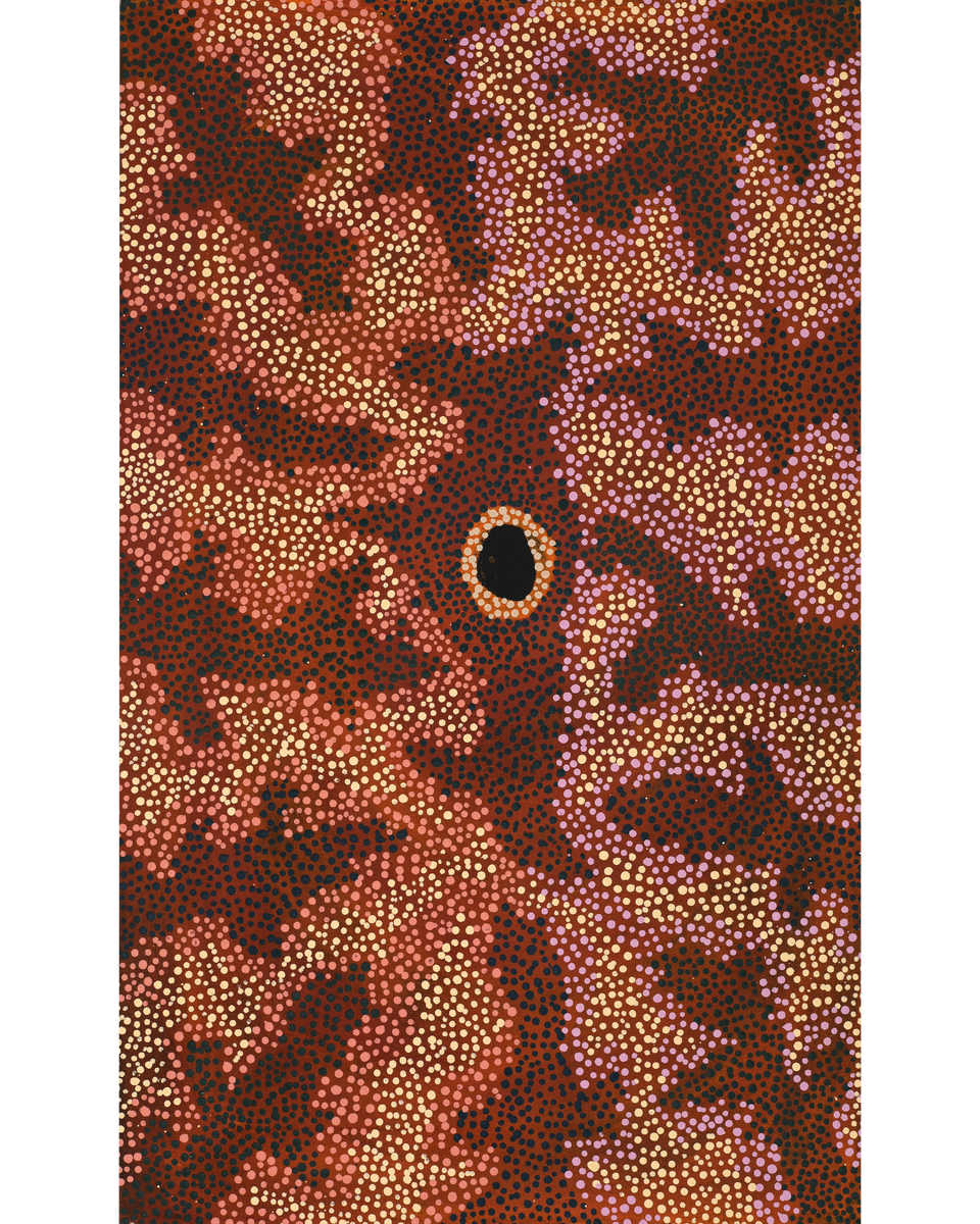 Aboriginal Artwork by Marianne Burton, Punmu Waterholes, 76x46cm