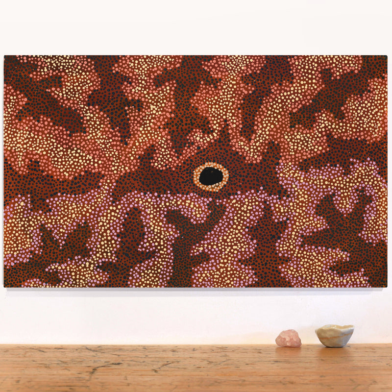 Aboriginal Artwork by Marianne Burton, Punmu Waterholes, 76x46cm