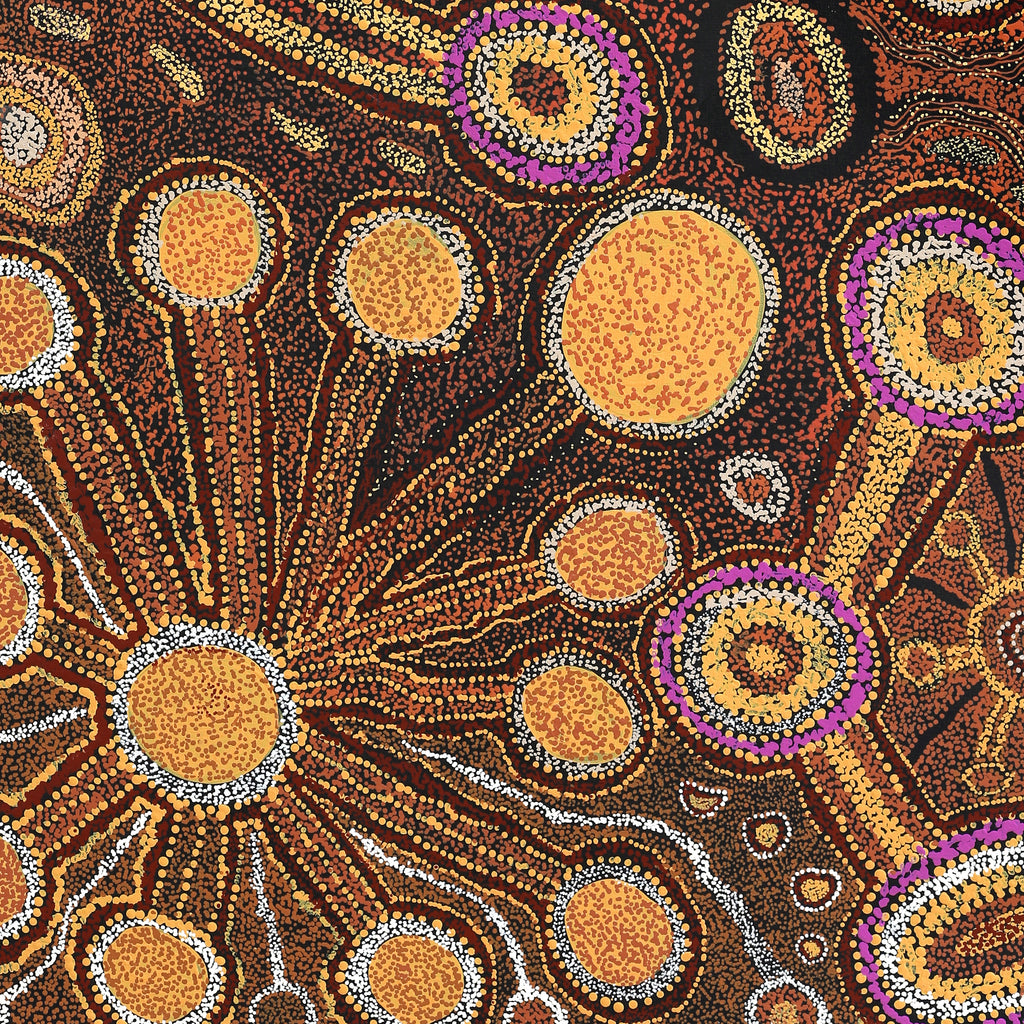 Aboriginal Artwork by Maralyn Stanley Inawinytji, Minyma Kutjara Wingellina, 102x71cm