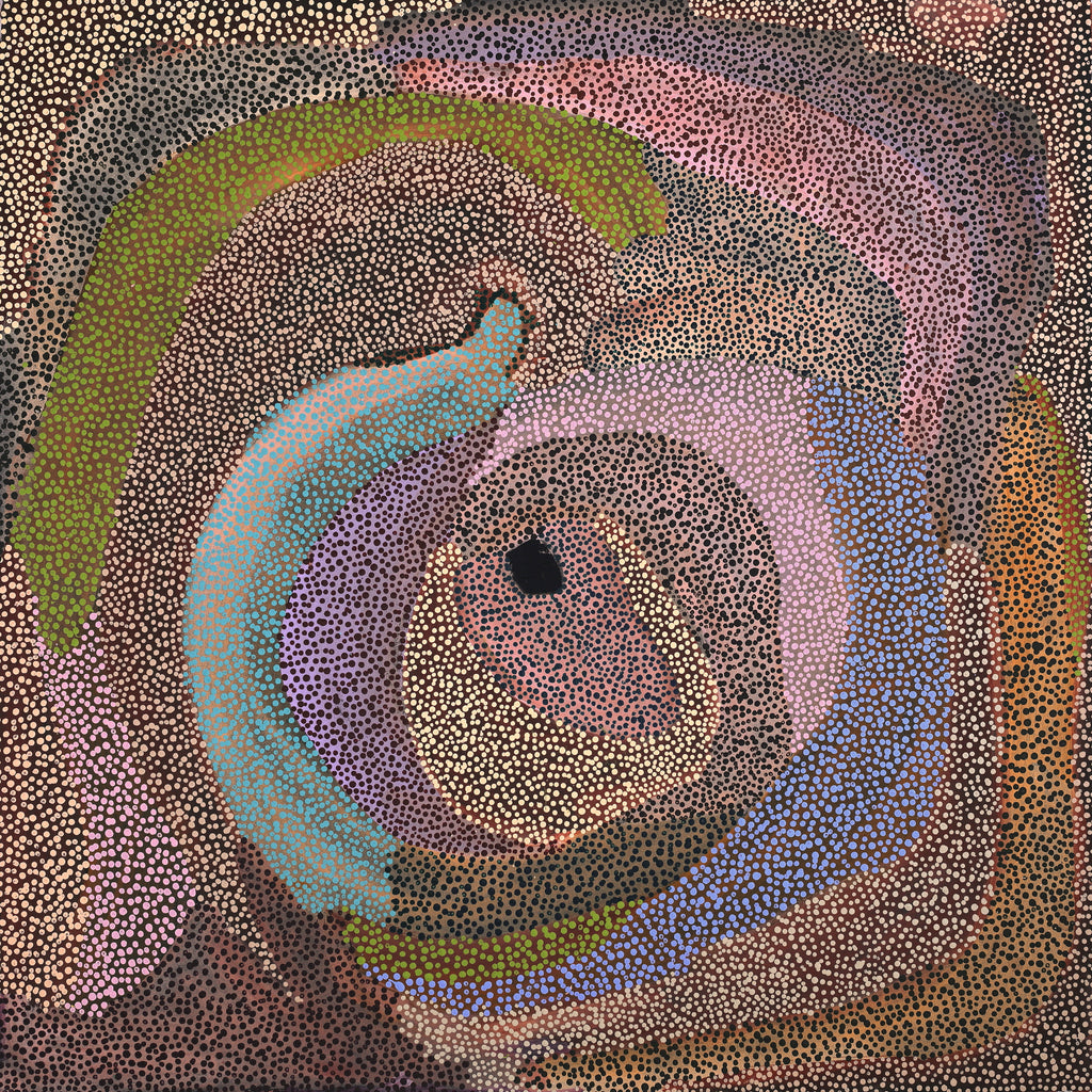 Aboriginal Artwork by Marianne Burton, Yalta, 91x91cm
