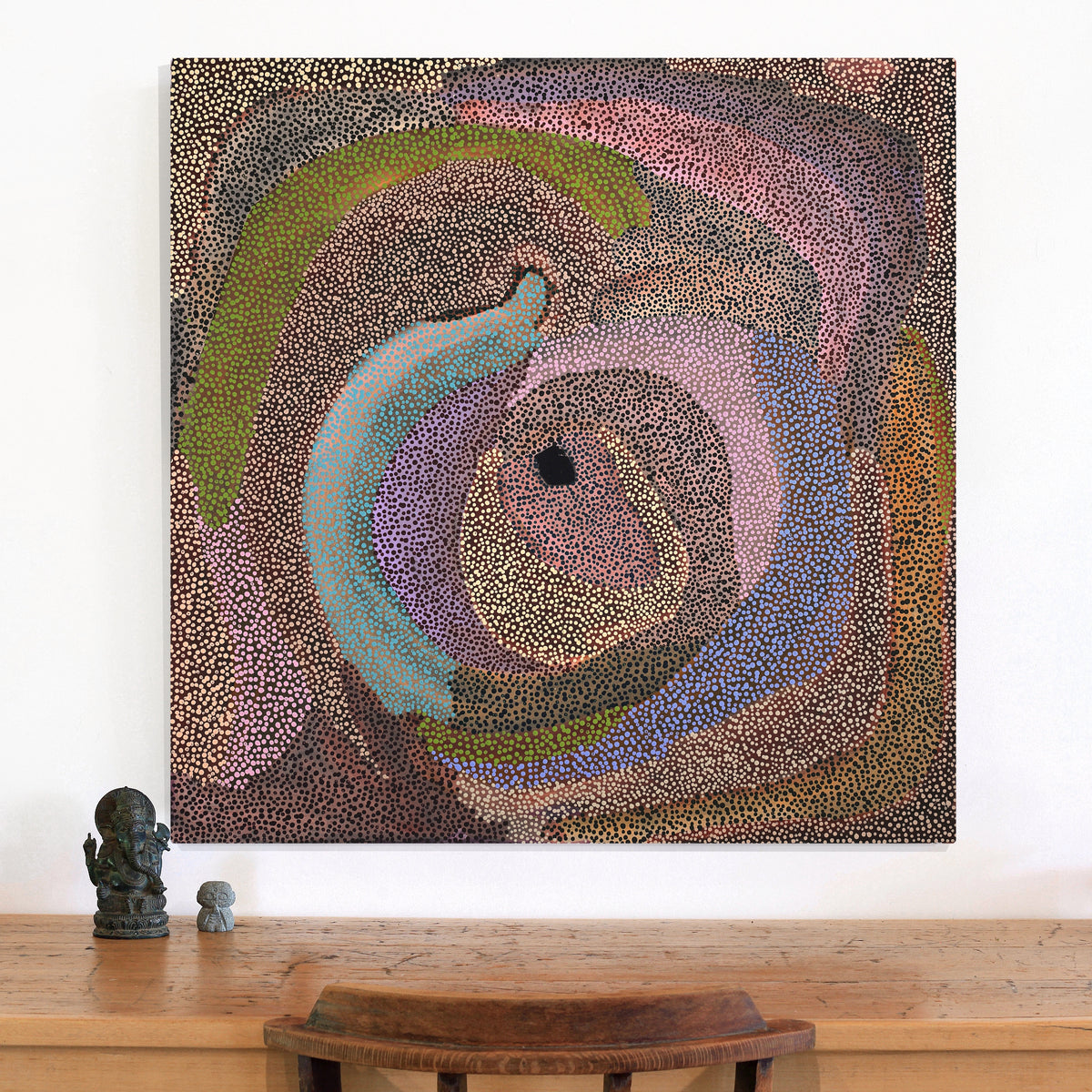 Aboriginal Artwork by Marianne Burton, Yalta, 91x91cm