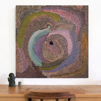 Aboriginal Artwork by Marianne Burton, Yalta, 91x91cm