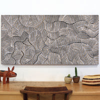 Aboriginal Artwork by Marissa Napanangka Anderson, Ngapa Jukurrpa (Water Dreaming) - Puyurru, 122x61cm