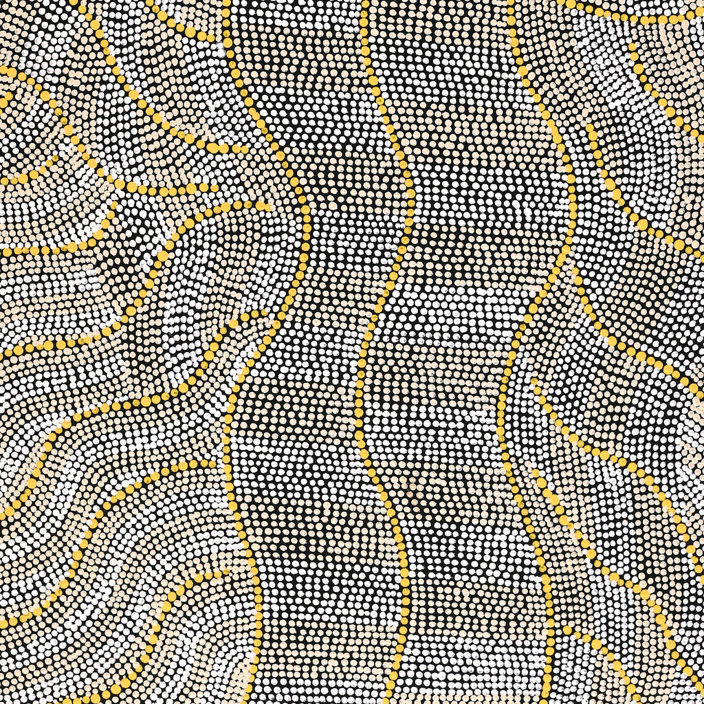 Aboriginal Artwork by Marissa Napanangka Anderson, Ngapa Jukurrpa (Water Dreaming) - Puyurru, 76x61cm