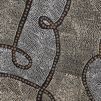 Aboriginal Artwork by Marissa Napanangka Anderson, Ngapa Jukurrpa (Water Dreaming) - Puyurru, 91x91cm