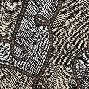 Aboriginal Art by Marissa Napanangka Anderson, Ngapa Jukurrpa (Water Dreaming) - Puyurru, 91x91cm - ART ARK®