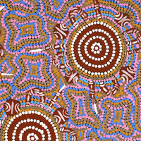 Aboriginal Artwork by Martina Napangardi Wheeler, Mirri-jarra Jukurrpa (Shield Dreaming), 50x40cm