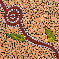 Aboriginal Artwork by Marsha Nangala Williams, Watiya-warnu Jukurrpa (Seed Dreaming), 30x30cm