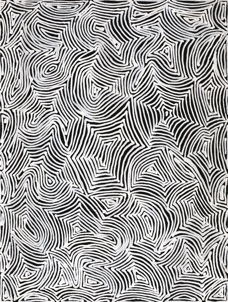 Aboriginal Artwork by Marshall Jangala Robertson, Watiya-warnu Jukurrpa (Seed Dreaming), 61x46cm