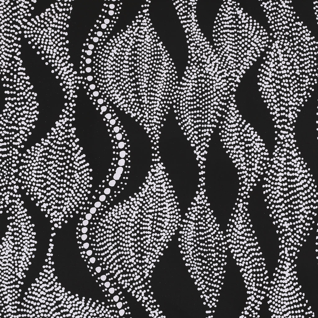 Aboriginal Artwork by Marshall Jangala Robertson, Watiya-warnu Jukurrpa (Seed Dreaming), 61x61cm