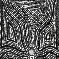 Aboriginal Art by Marshall Jangala Robertson, Watiya-warnu Jukurrpa (Seed Dreaming), 107x61cm - ART ARK®