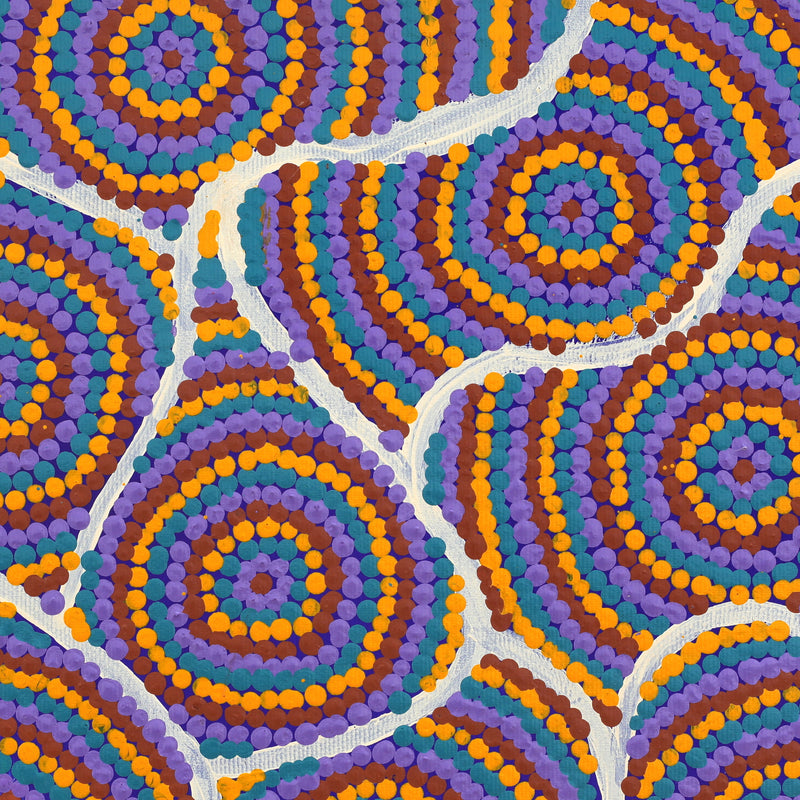 Aboriginal Art by Marita Napanangka Marshall, Yuparli Jukurrpa (Bush Banana Dreaming), 30x30cm - ART ARK®