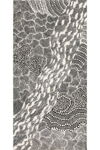 Aboriginal Artwork by Mary Napangardi Butcher, Pikilyi Jukurrpa, 61x30cm