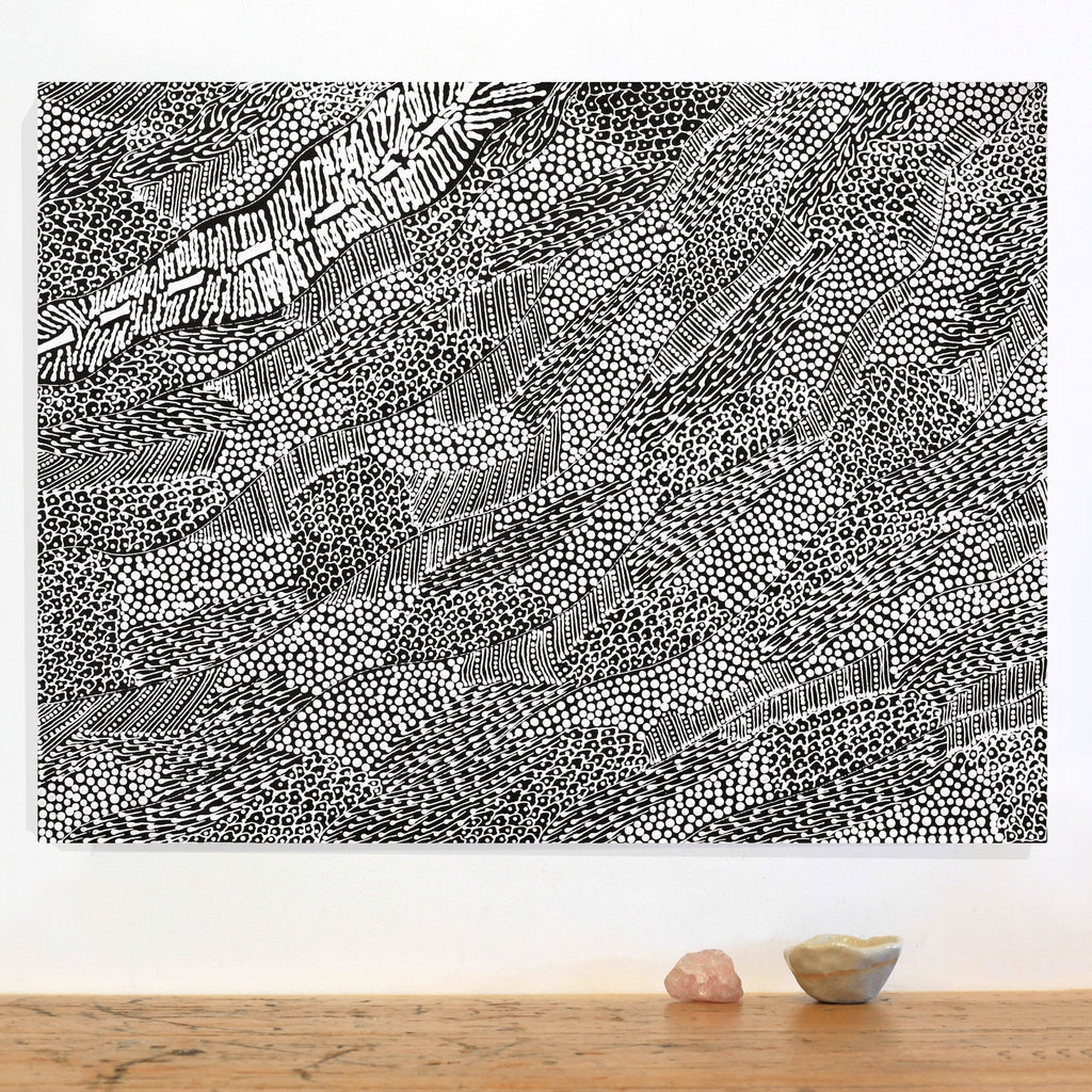 Aboriginal Artwork by Mary Napangardi Butcher, Pikilyi Jukurrpa, 61x46cm