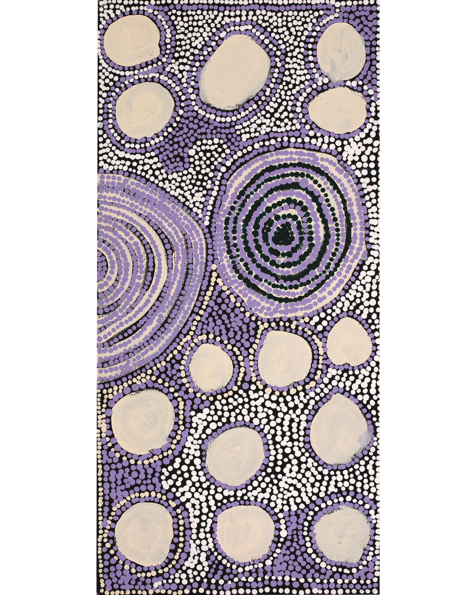 Aboriginal Artwork by Matthew Mintern, Mungili Rock Hole, 76x46cm