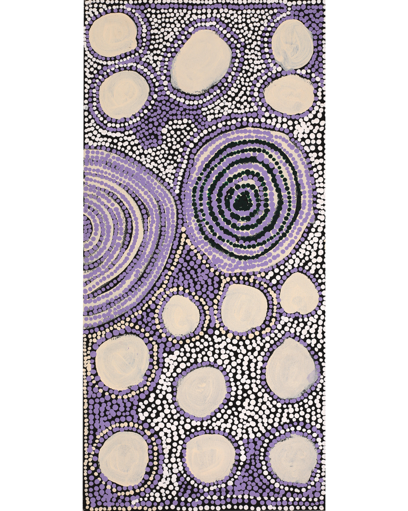 Aboriginal Artwork by Matthew Mintern, Mungili Rock Hole, 76x46cm