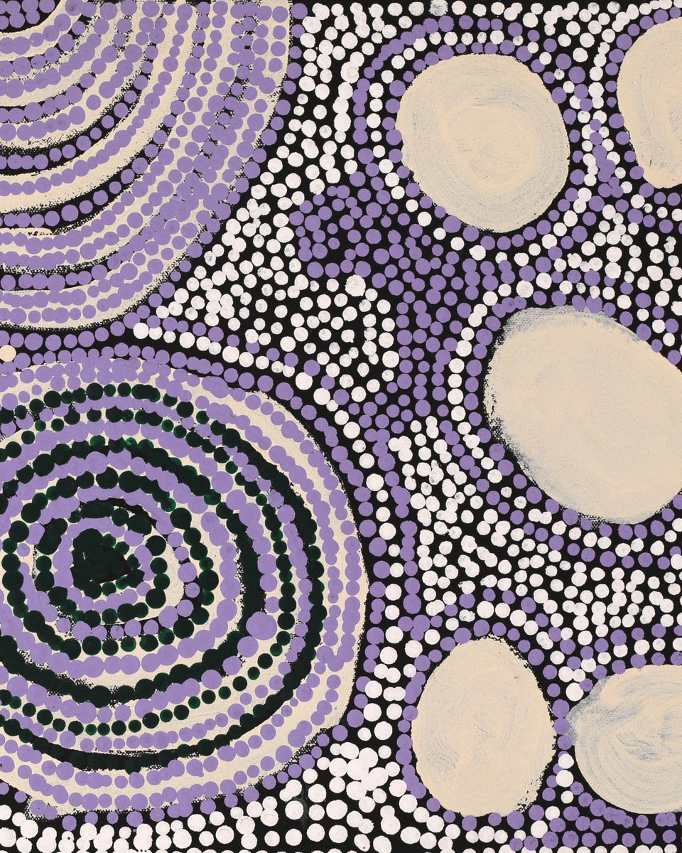 Aboriginal Artwork by Matthew Mintern, Mungili Rock Hole, 76x46cm