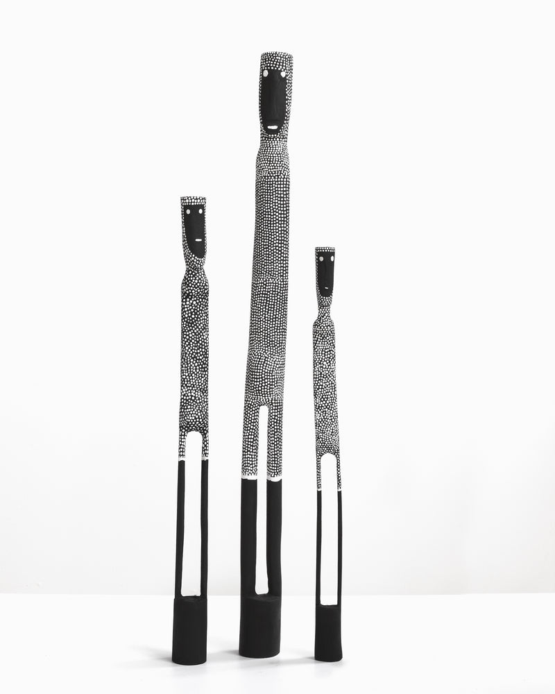 Aboriginal Artwork by Matilda Pascoe Malbarringa and Serena Bonson, Warraburnburn Family, 93cm