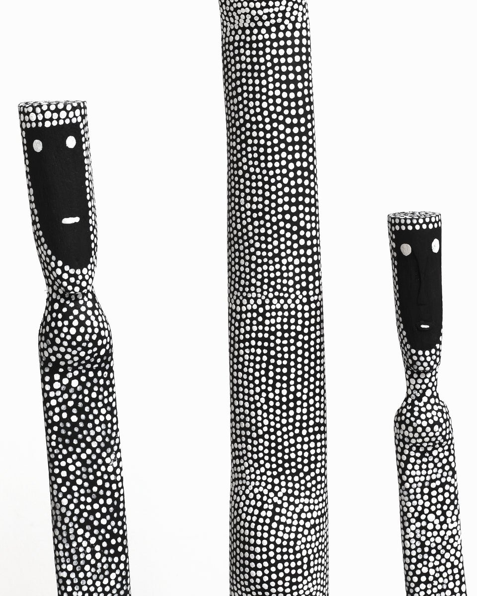 Aboriginal Artwork by Matilda Pascoe Malbarringa and Serena Bonson, Warraburnburn Family, 93cm