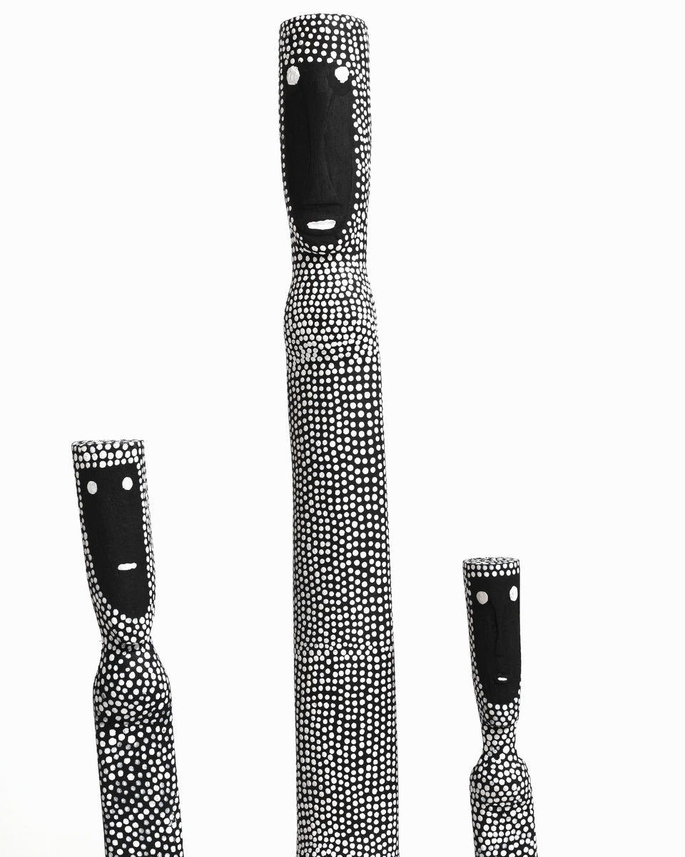 Aboriginal Artwork by Matilda Pascoe Malbarringa and Serena Bonson, Warraburnburn Family, 93cm