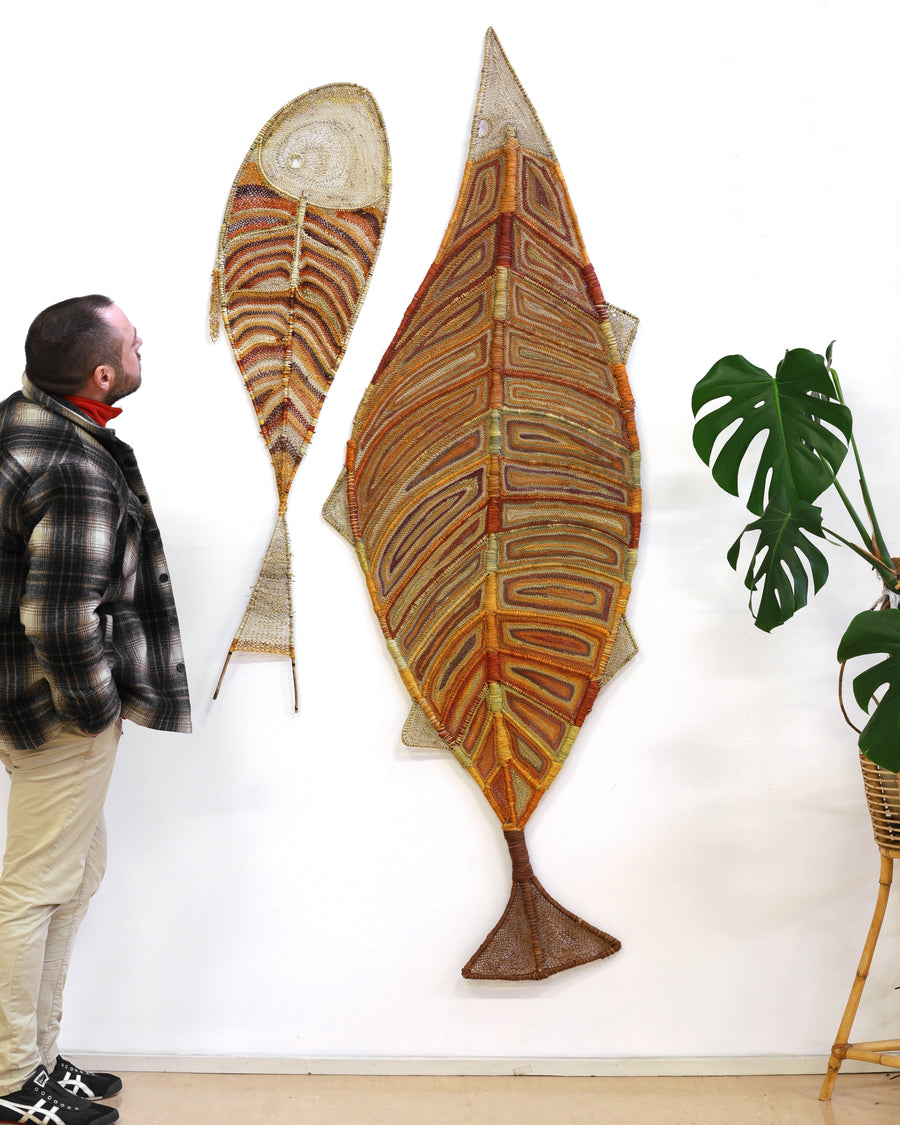 Basma Nulla and Mareen Ali, Golden Trevally and Barramundi, 220cm