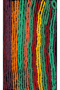 Aboriginal Artwork by Maywokka Chapman (Mayiwalku), Ggurra (home Country, camp), 51x30.5cm