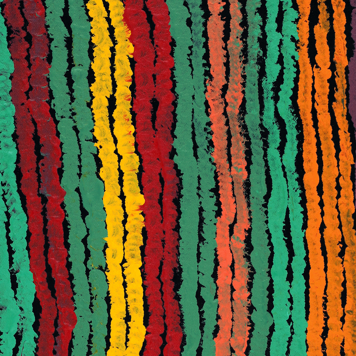 Aboriginal Art by Maywokka Chapman (Mayiwalku), Ggurra (home Country, camp), 51x30.5cm - ART ARK®