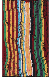 Aboriginal Artwork by Maywokka Chapman (Mayiwalku), Ggurra (home Country, camp), 76x46cm