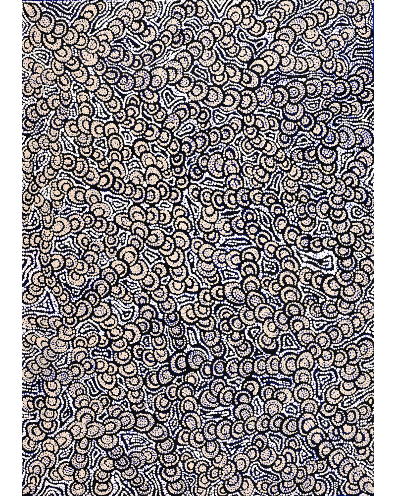 Aboriginal Artwork by Melinda Napurrurla Wilson, Lukarrara Jukurrpa, 107x76cm