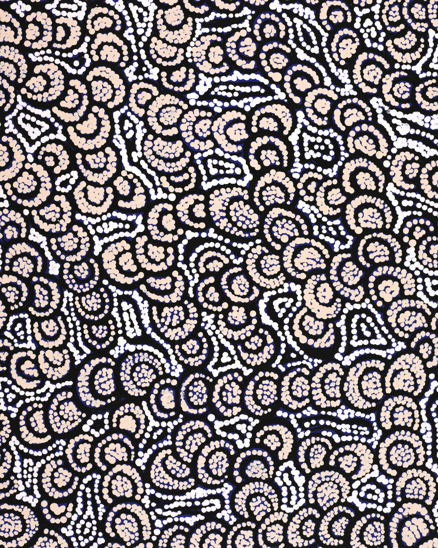 Aboriginal Artwork by Melinda Napurrurla Wilson, Lukarrara Jukurrpa, 107x76cm
