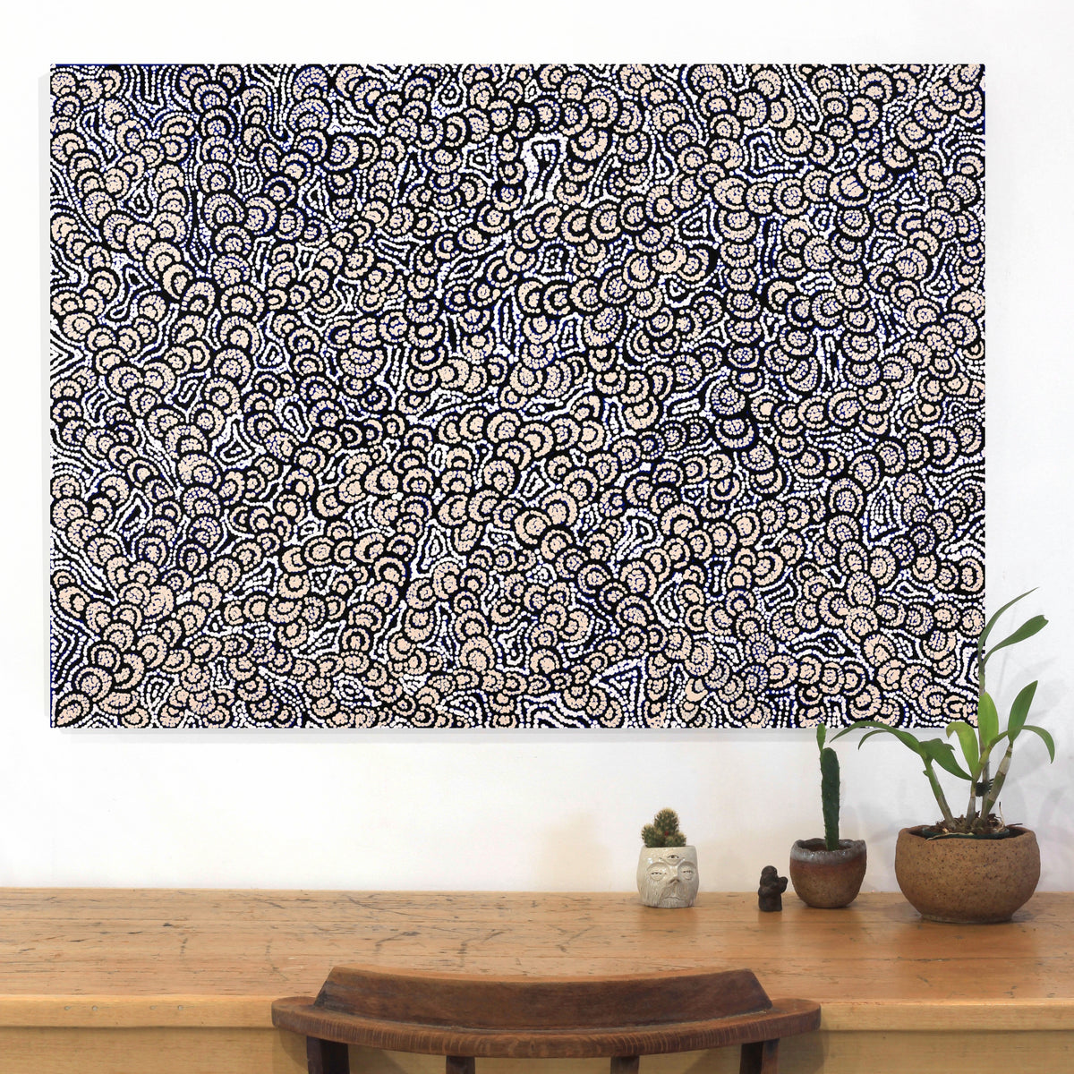 Aboriginal Artwork by Melinda Napurrurla Wilson, Lukarrara Jukurrpa, 107x76cm