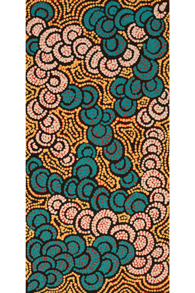 Aboriginal Art by Melinda Napurrurla Wilson, Lukarrara Jukurrpa, 61x30cm - ART ARK®