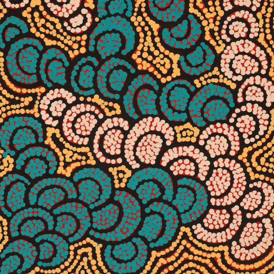 Aboriginal Artwork by Melinda Napurrurla Wilson, Lukarrara Jukurrpa, 61x30cm