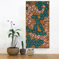 Aboriginal Artwork by Melinda Napurrurla Wilson, Lukarrara Jukurrpa, 61x30cm