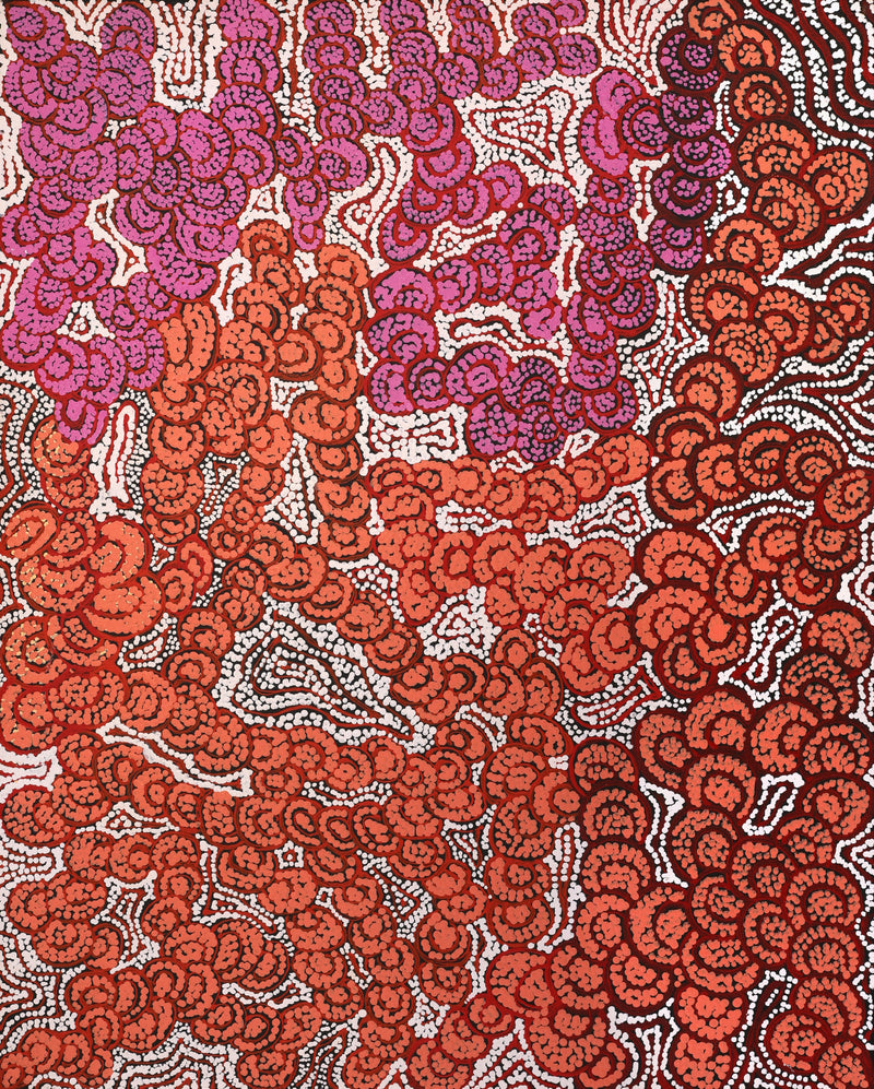 Aboriginal Artwork by Melinda Napurrurla Wilson, Lukarrara Jukurrpa, 76x61cm