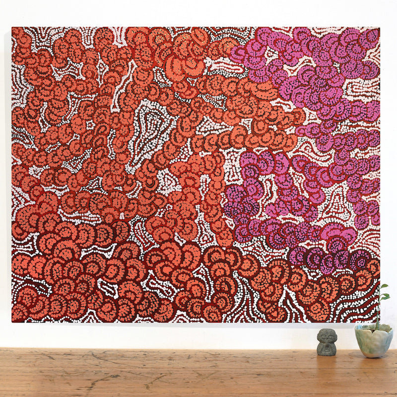 Aboriginal Artwork by Melinda Napurrurla Wilson, Lukarrara Jukurrpa, 76x61cm