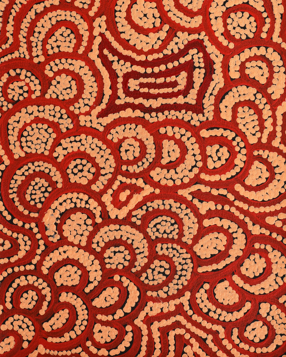 Aboriginal Artwork by Melinda Napurrurla Wilson, Lukarrara Jukurrpa, 61x30cm