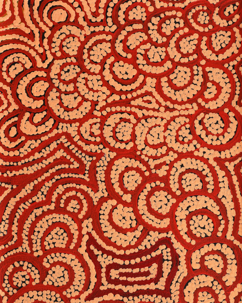 Aboriginal Artwork by Melinda Napurrurla Wilson, Lukarrara Jukurrpa, 61x30cm