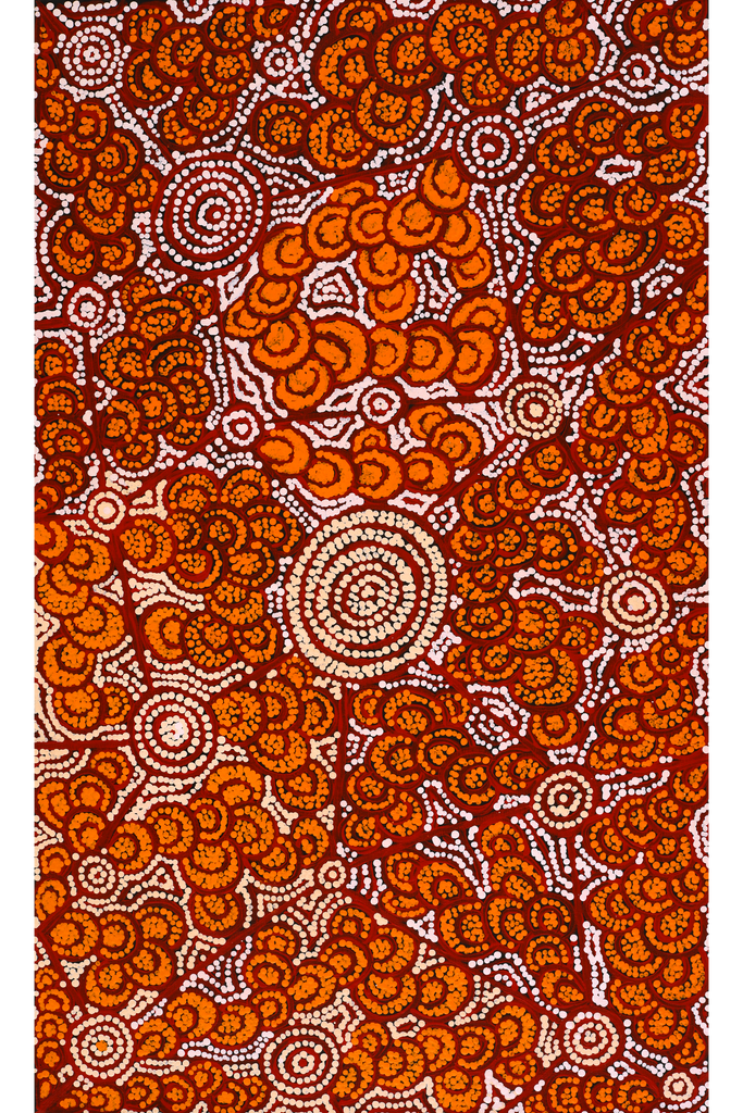 Aboriginal Art by Melinda Napurrurla Wilson, Lukarrara Jukurrpa, 76x46cm - ART ARK®